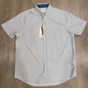 Men's Blue Patterned Shirt